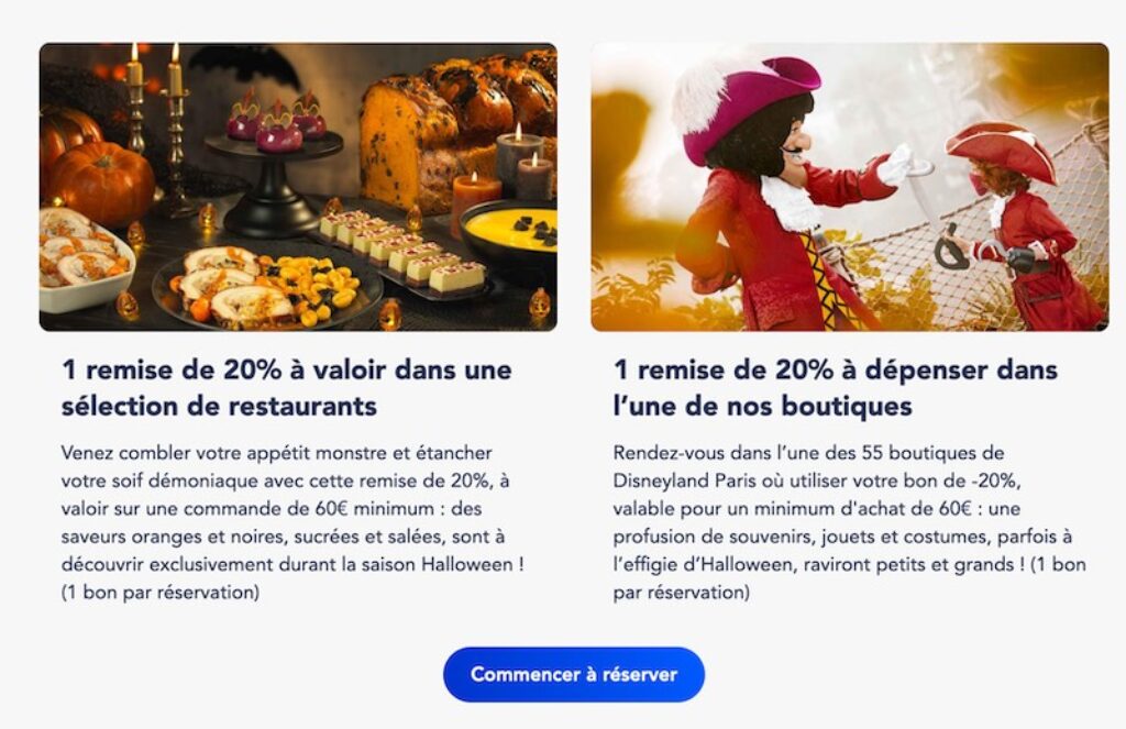 Rendez-vous magique halloween disneyland paris remise coupon reduction