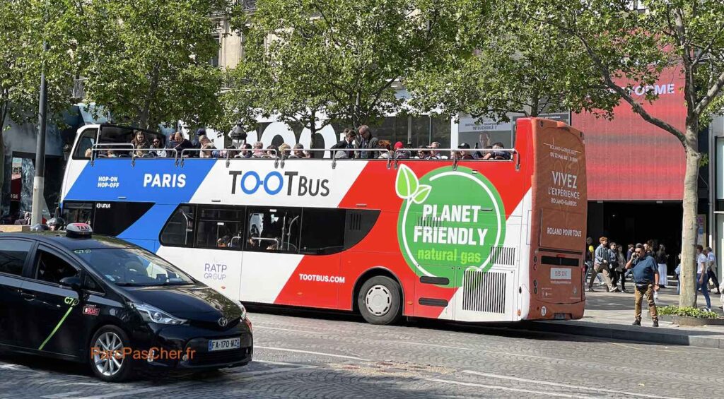 promo bus touristique Tootbus paris moins cher