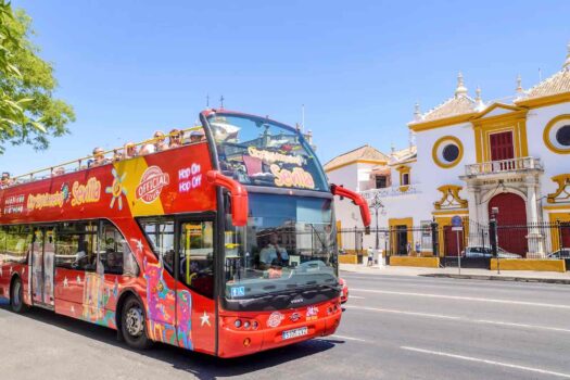 promo visite en bus séville hop on hop off bus rouge panoramique