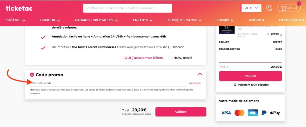code promo Ticketac