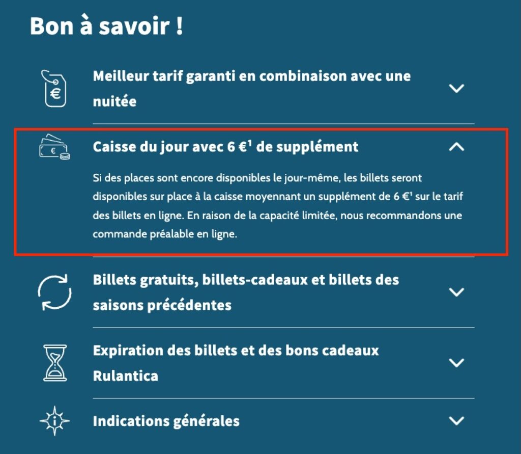 Comment avoir tarif réduit pas cher pour Rulantica