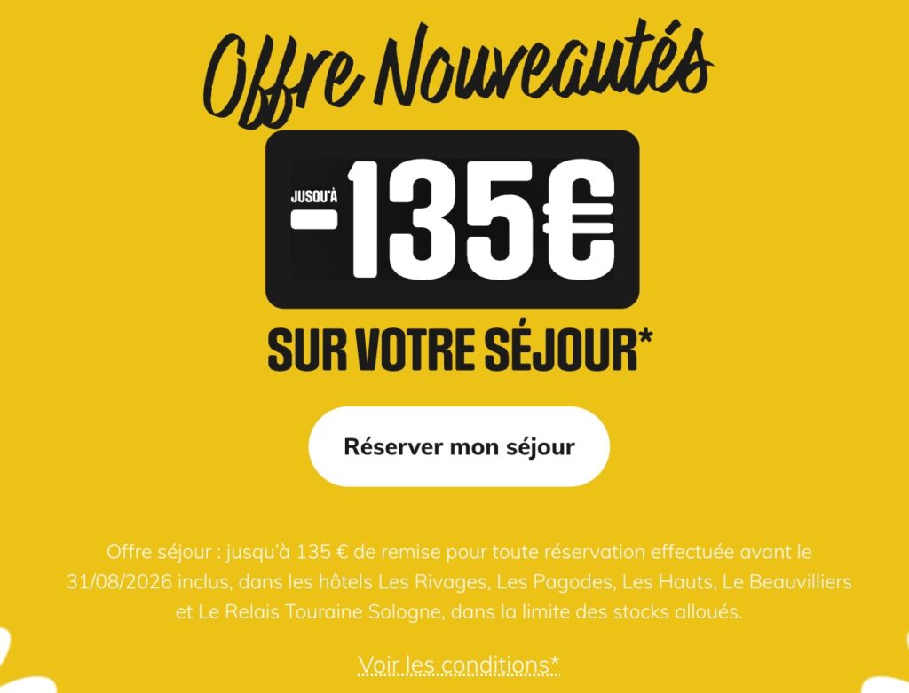 Promo hotel beauval sejour printemps ete 2026