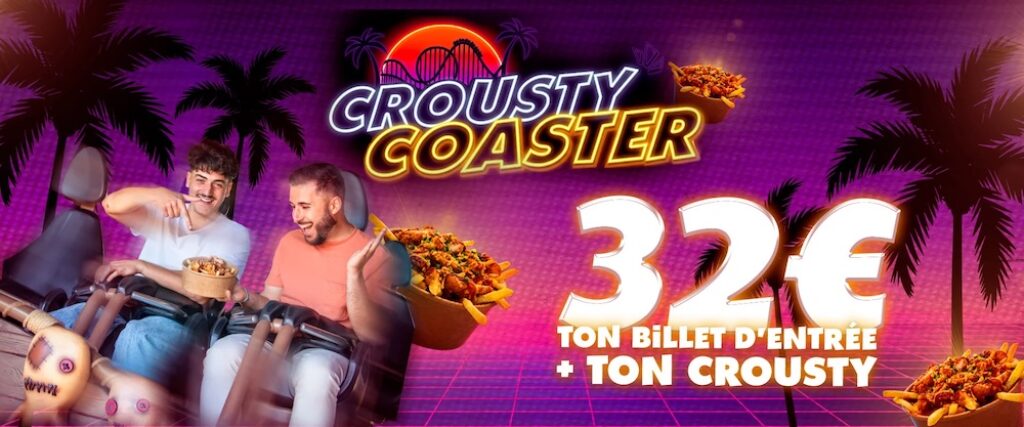 Promo walibi Rhone-alpes billet journée avec repas tasty crousty coaster