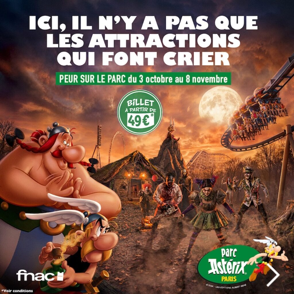 promo parc astérix halloween peur sur le parc billet frisson 49€ pas cher